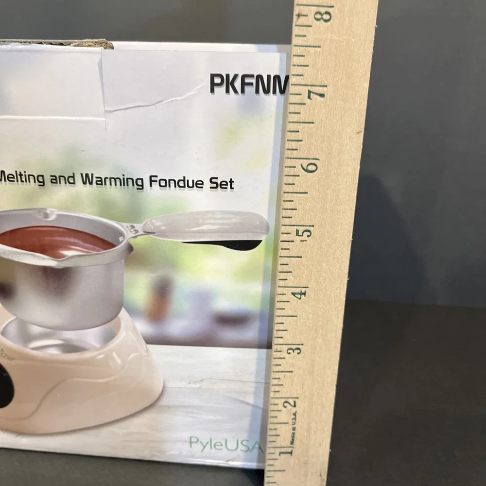 NutriChef Electric Chocolate Melting Warming Fondue Set White PKFNMK14